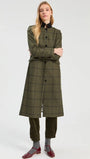 GREEN AND BLACK PLAID COAT