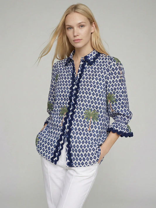 IKAT SHIRT PALM TREES - 25 Bell Street