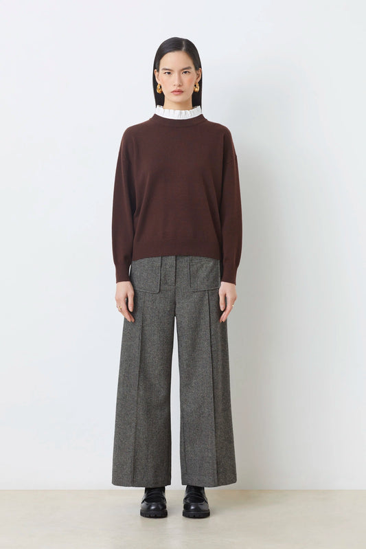 Jazzy Wide-leg chevron pants