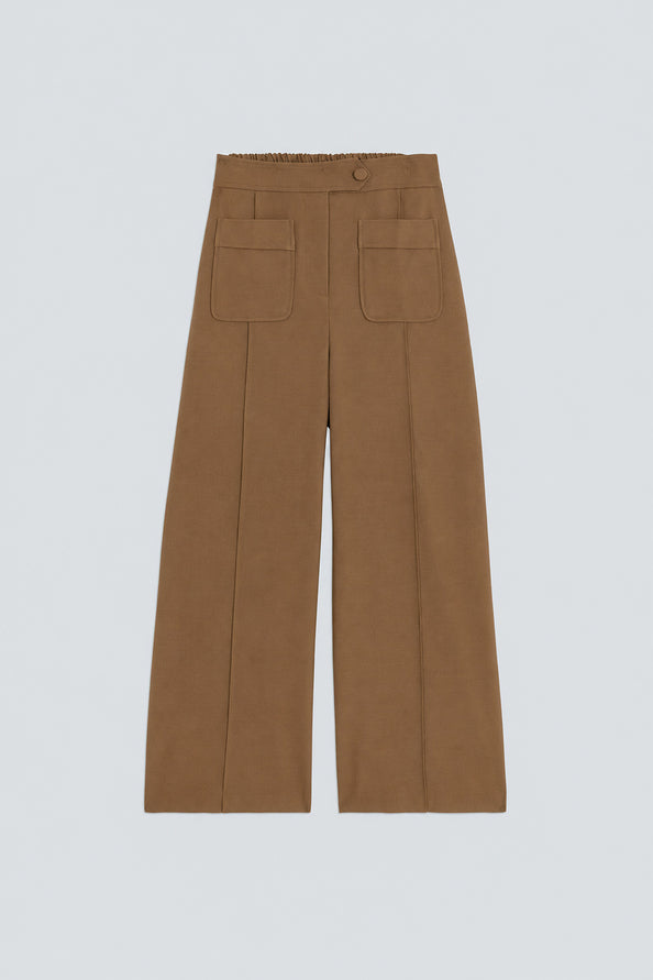 Jerry High-waisted pants with pocket details - Camel