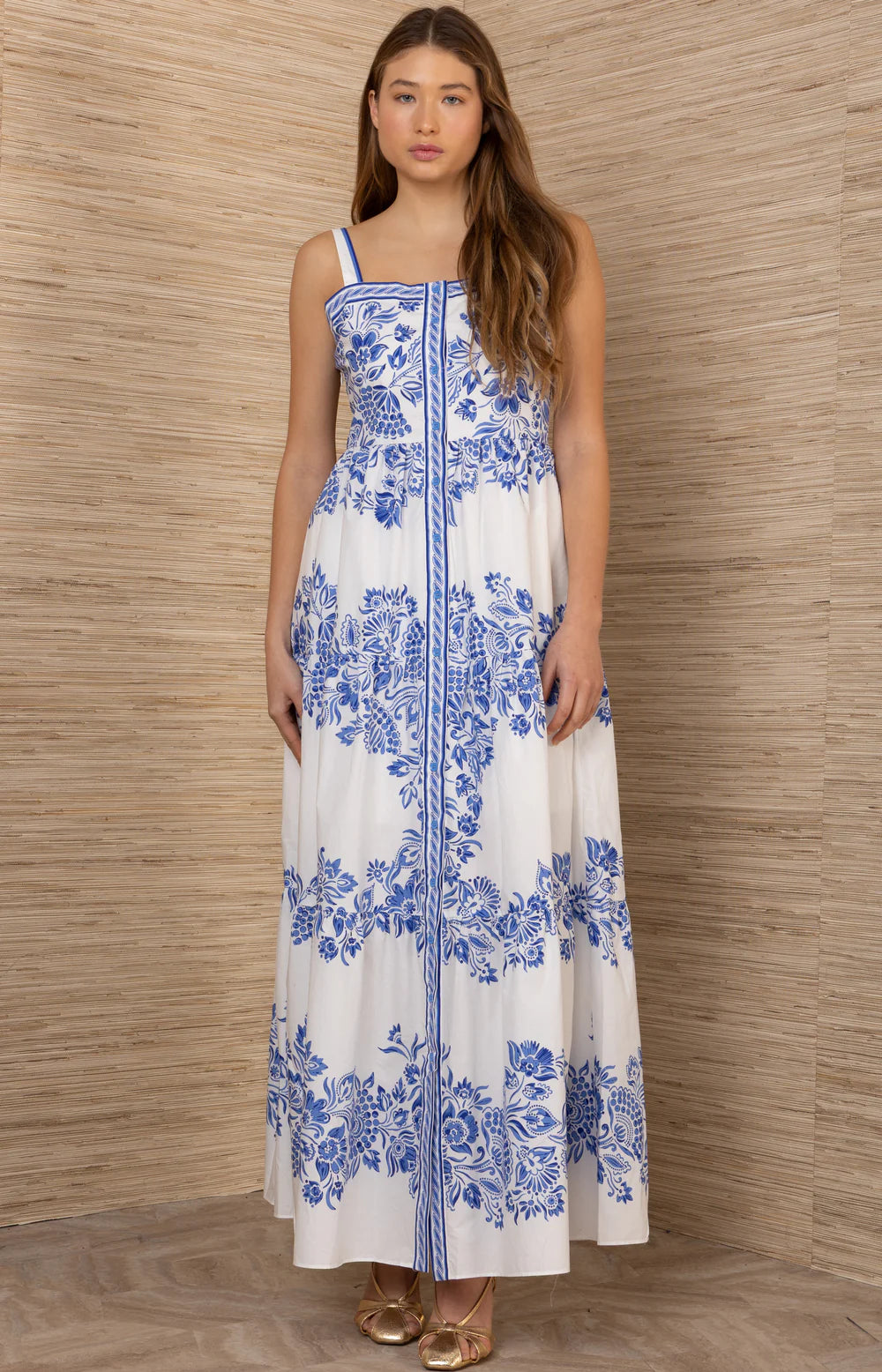 Jream Cotton Poplin Maxi Dress - Blue - 25 Bell Street
