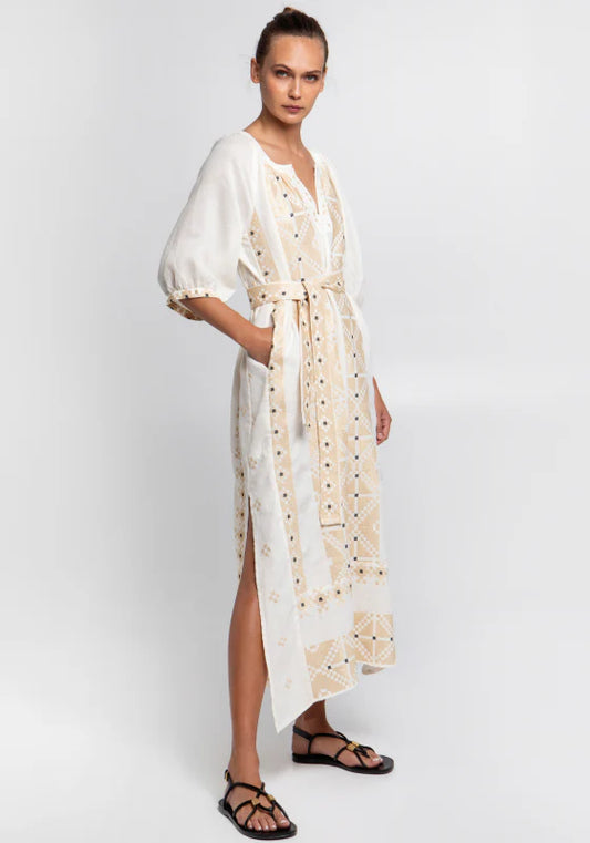 Pixel Belted Midi Kaftan - 25 Bell Street