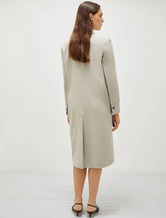 Linen and viscose trench coat - Sand - 25 Bell Street