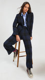 NAVY BLACK GINGHAM JACKET