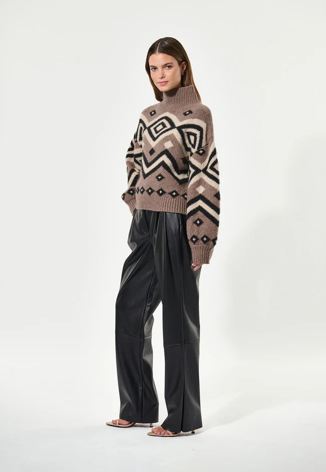 Nadine - Sweater - Fair Isle Camel - 25 Bell Street