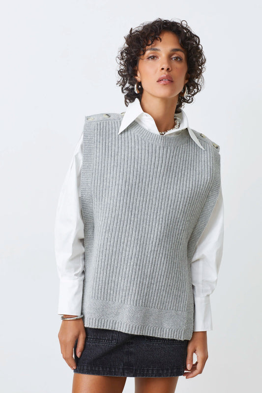 Pacome Sleeveless ribbed knit jumper