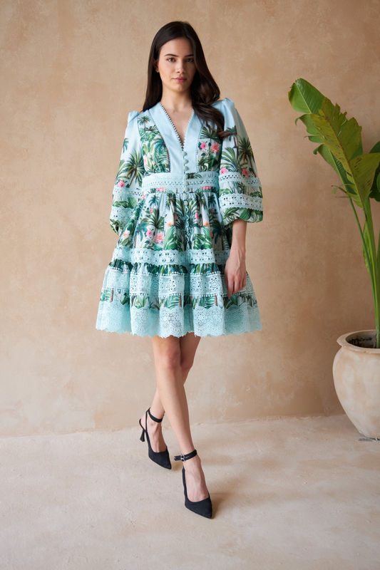 Palm Green Bavarian Linen Dress (ARRIVING SOON) - 25 Bell Street