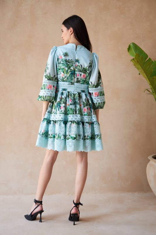 Palm Green Bavarian Linen Dress (ARRIVING SOON) - 25 Bell Street
