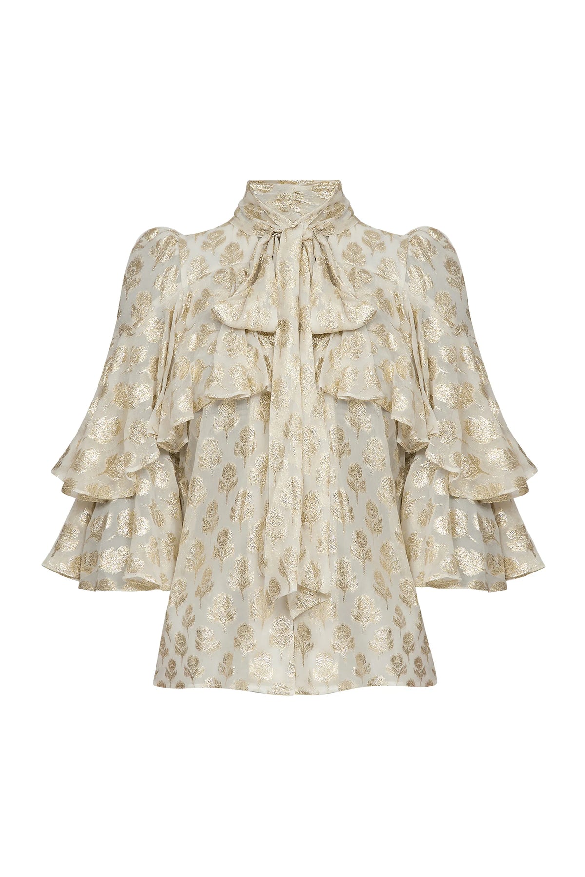 Regina Blouse - Cream Gold