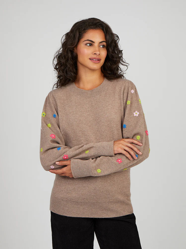Quinn Natural Brown Cashmere Jumper