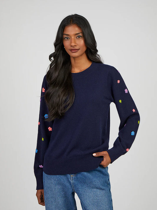 Quinn Navy Cashmere Jumper