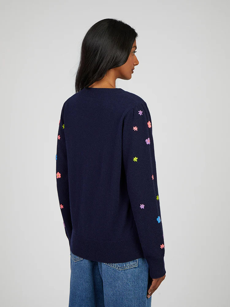Quinn Navy Cashmere Jumper
