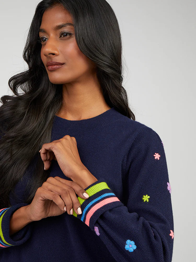 Quinn Navy Cashmere Jumper