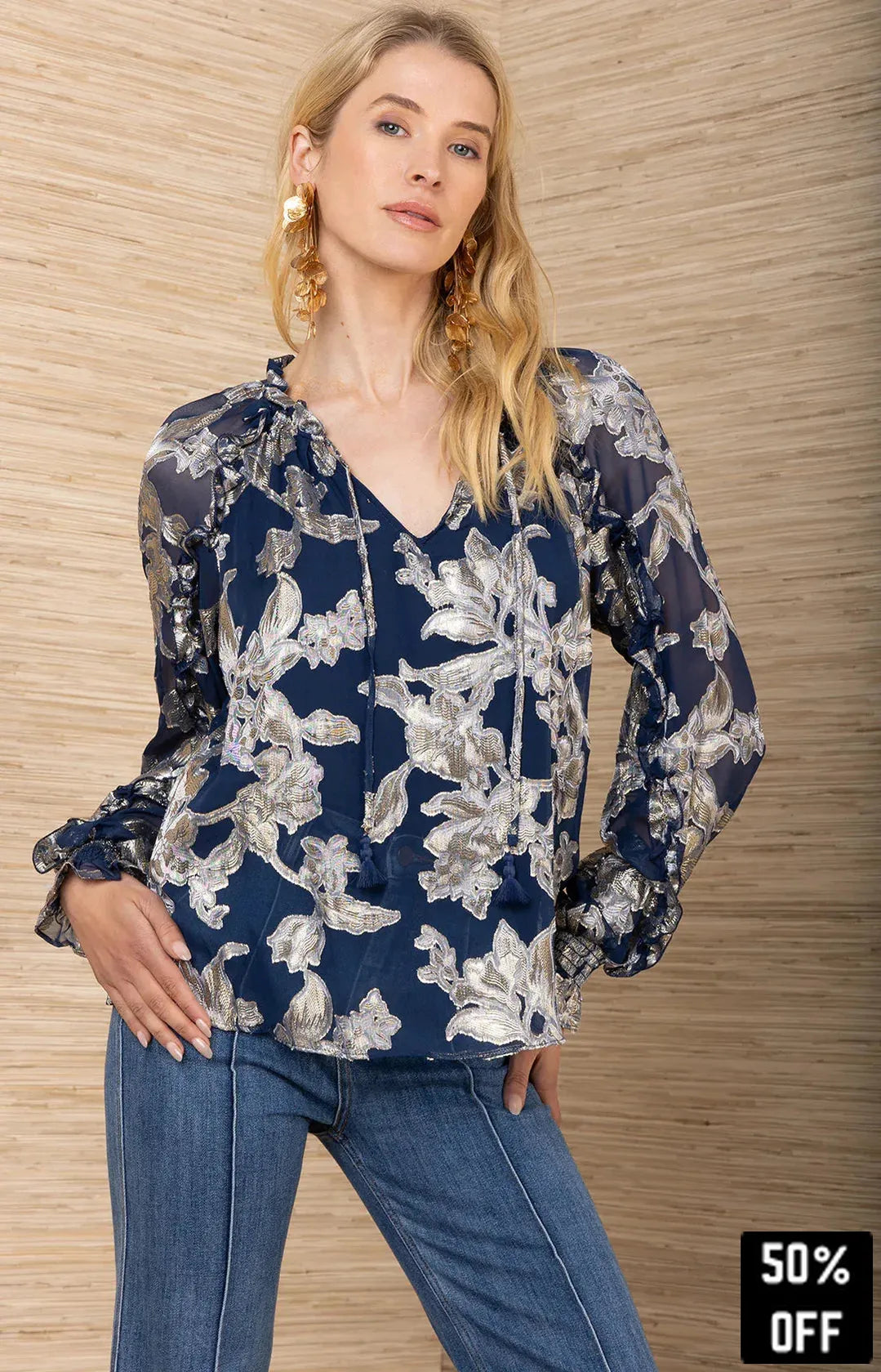 Robin Lurex Chiffon Top - 25 Bell Street