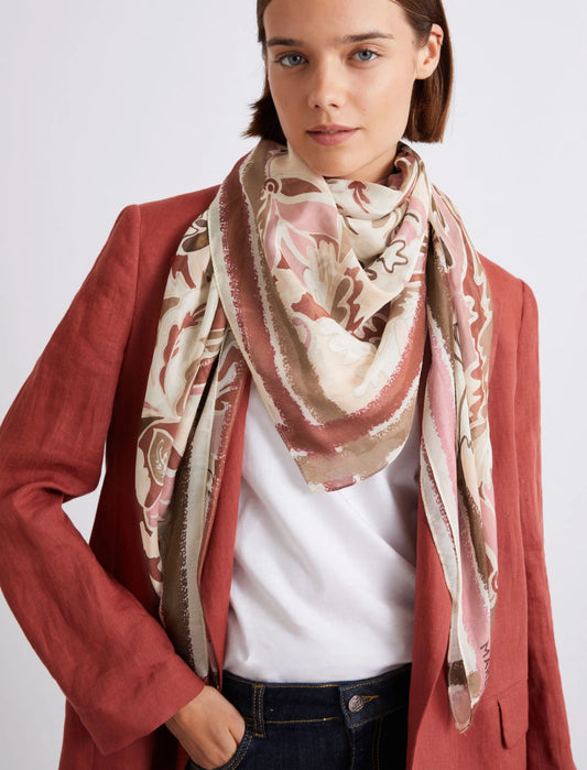 Silk-blend shawl - TERRA COTTA - 25 Bell Street