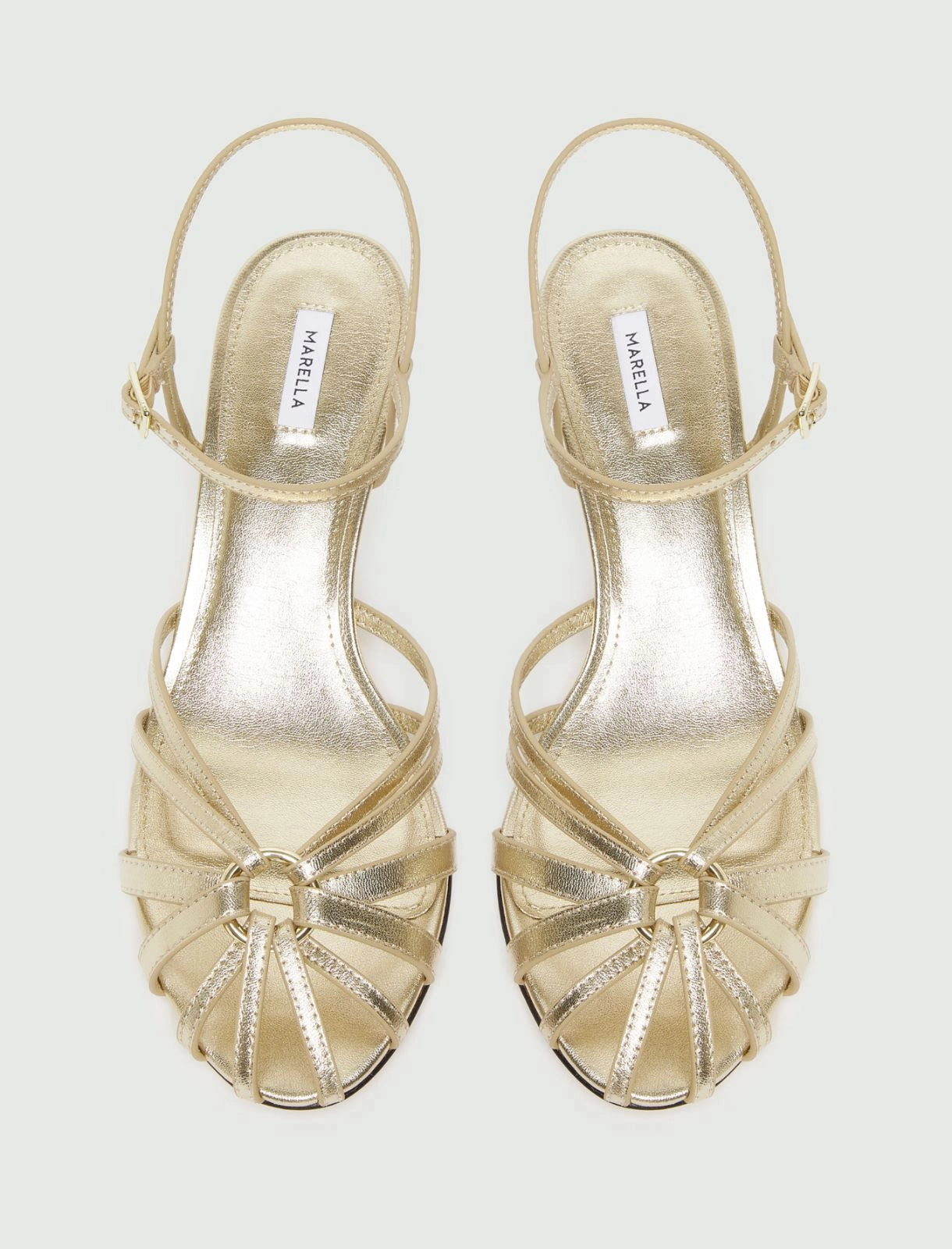 Strappy sandals - LIGHT GOLD - 25 Bell Street