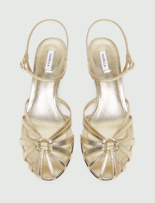 Strappy sandals - LIGHT GOLD - 25 Bell Street