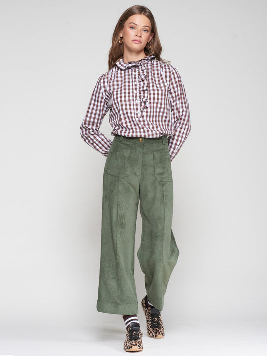 TROUSER DORIN PANA VERDE CAZA