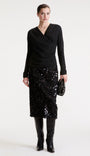 Memore Skirt - Black Sequins