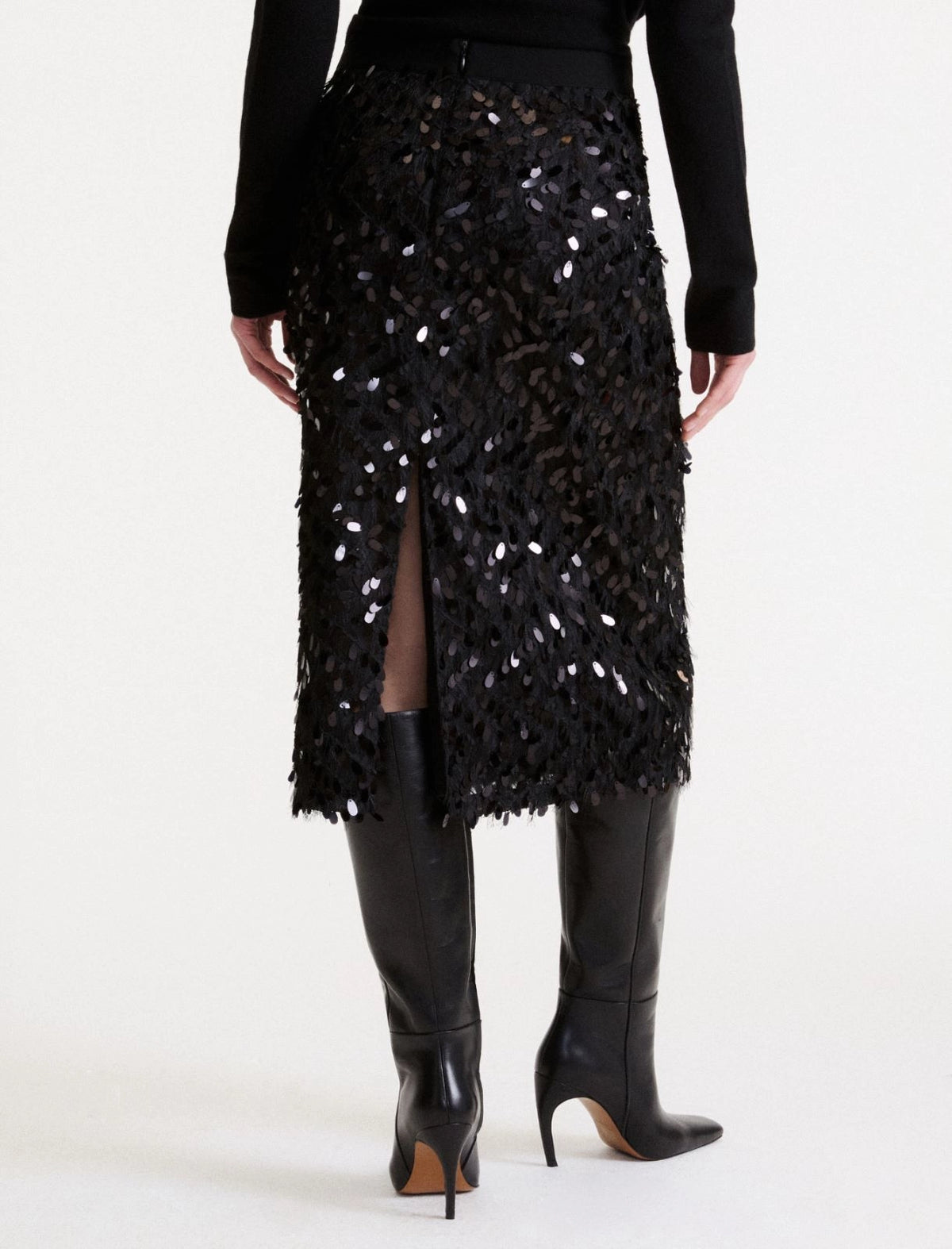 Memore Skirt - Black Sequins