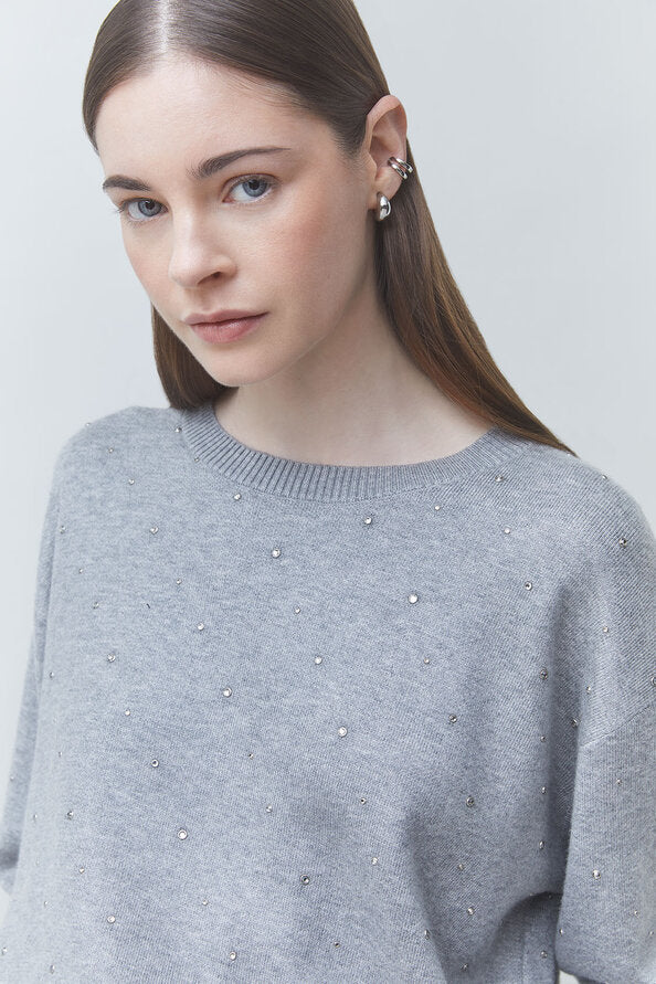 Payeti Glitter Sweater - Gris Chine