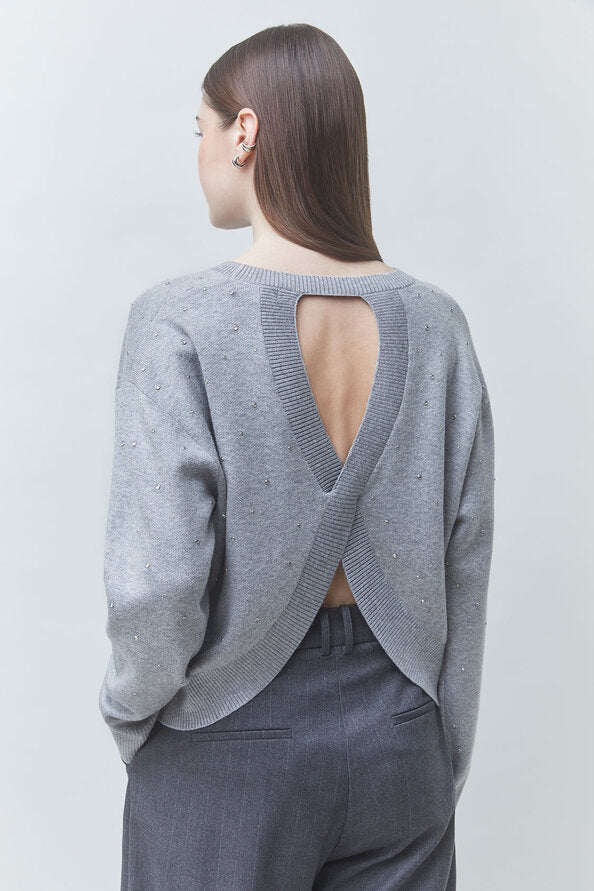 Payeti Glitter Sweater - Gris Chine
