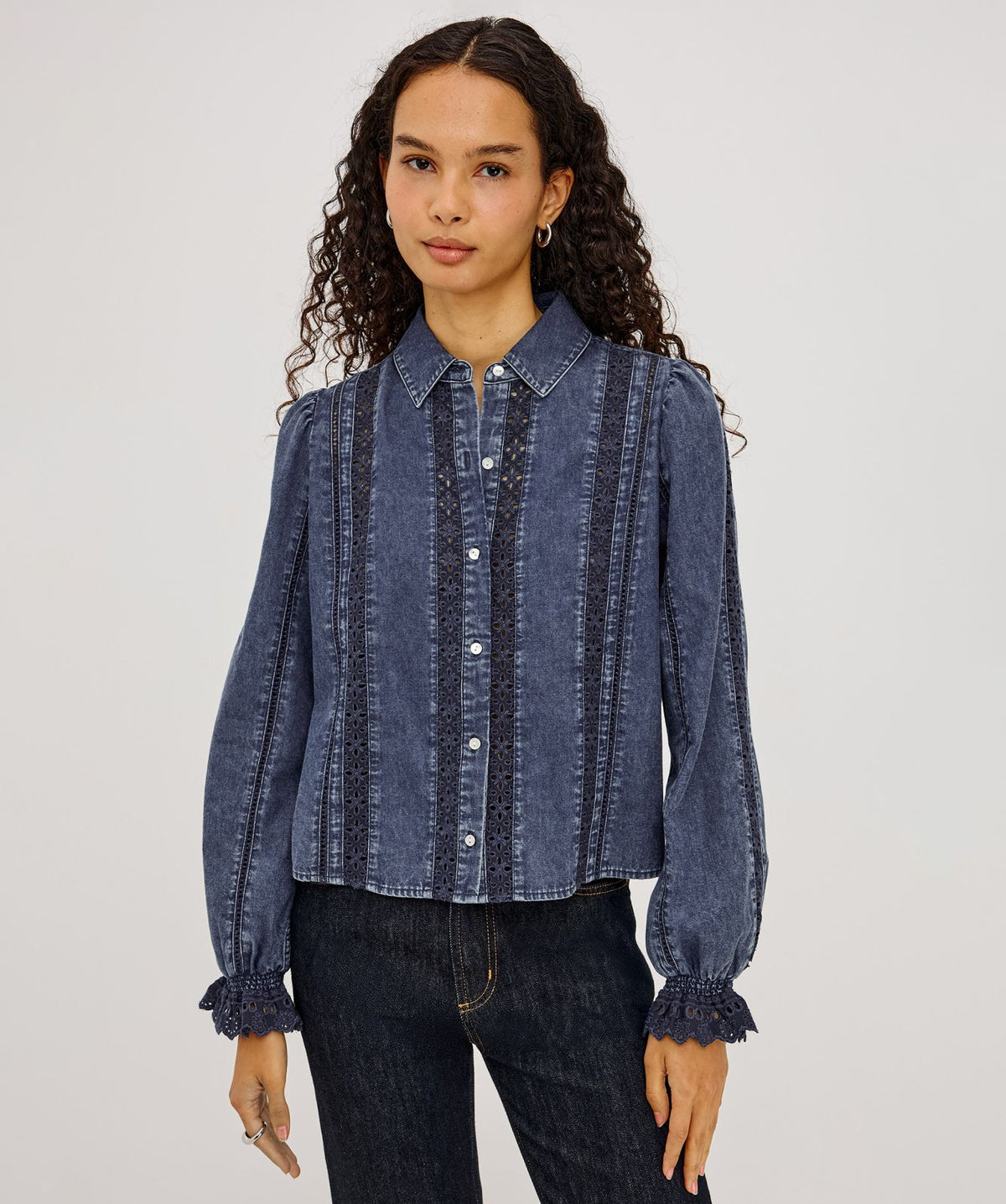 Rowen Eyelet Stripe Shirt