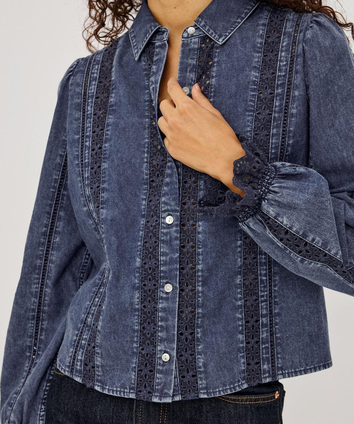 Rowen Eyelet Stripe Shirt